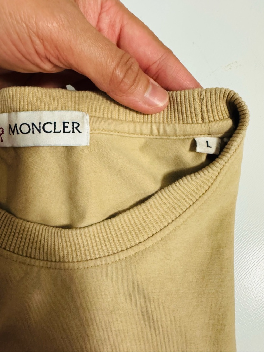 Moncler Tan Crewneck t shirt